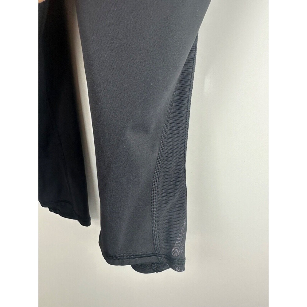 Lululemon Train Times Crop 17" Leggings Black Mesh Panels Stretch Women's Size 8 - Picture 5 of 7